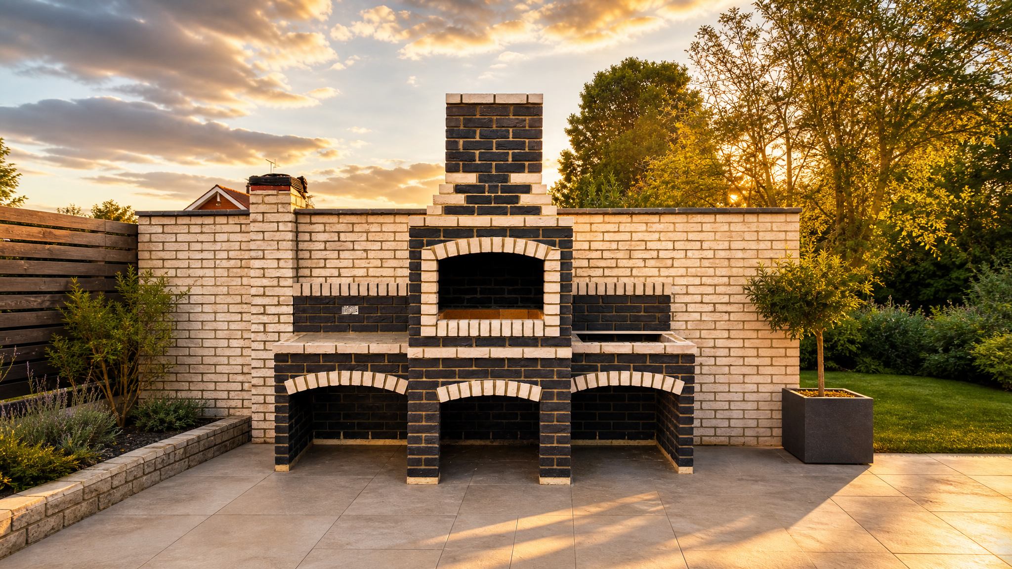 Bespoke brick BBQ built by Andronache Premium Brickwork
